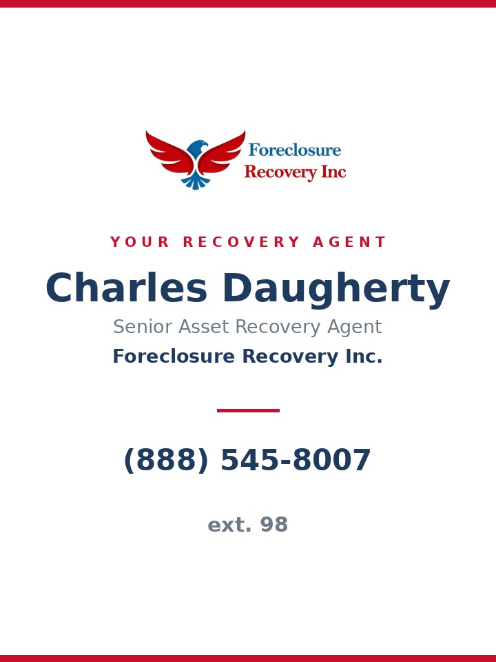 Charles Daugherty, Senior Asset Recovery Agent at Foreclosure Recovery Inc.